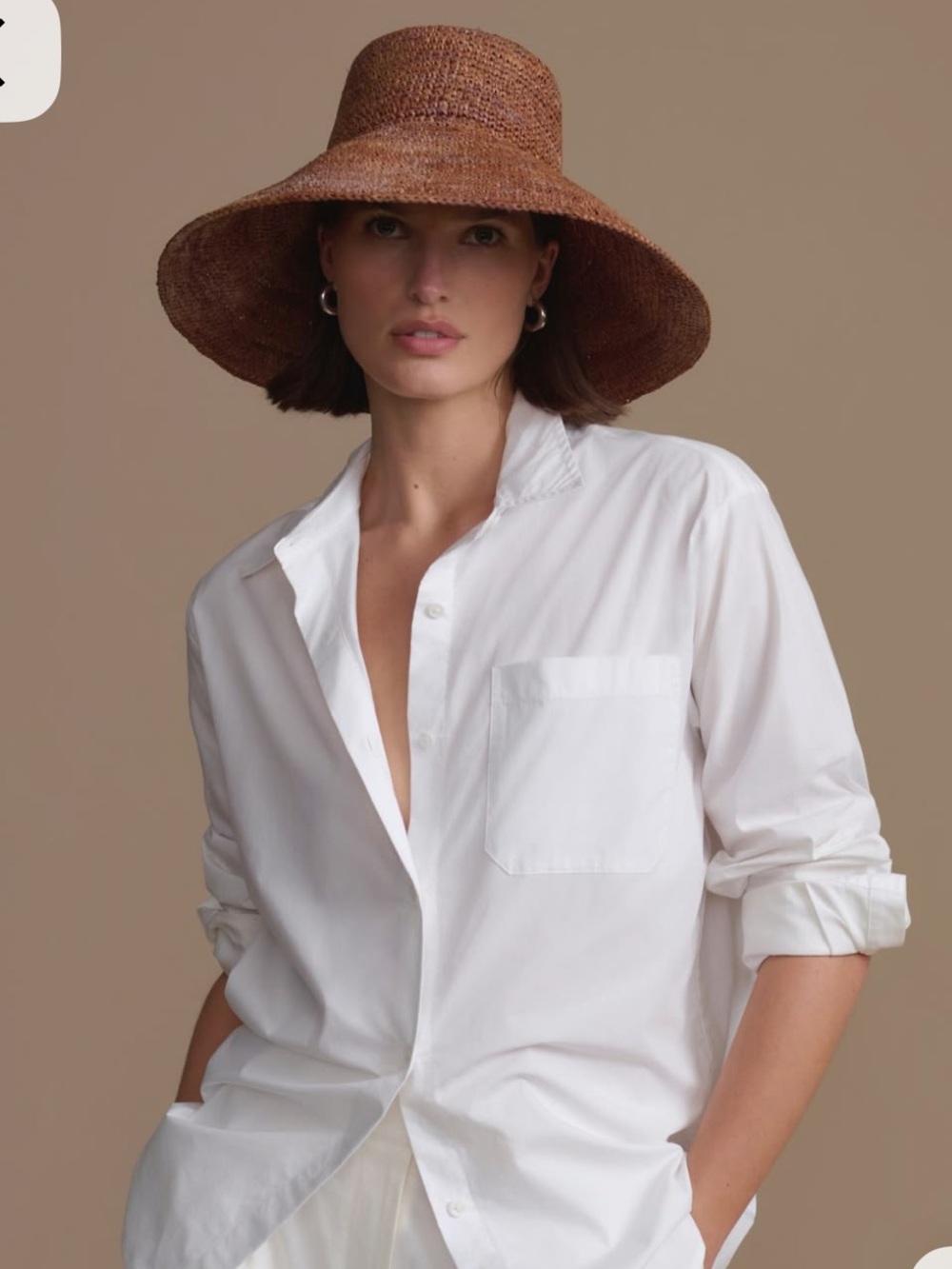 CATARZI 1910 -CROCHET CUOIO E TAN 'SAO PAULO' Women’s Rust Crochet Sun Hat